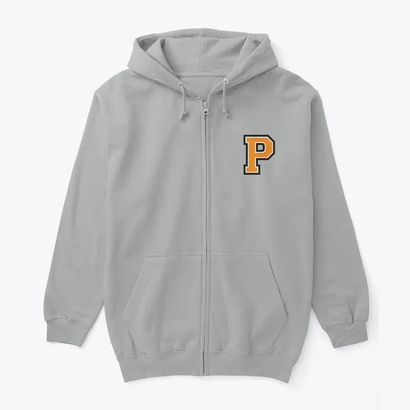 Grey Unisex Zip Hoodie